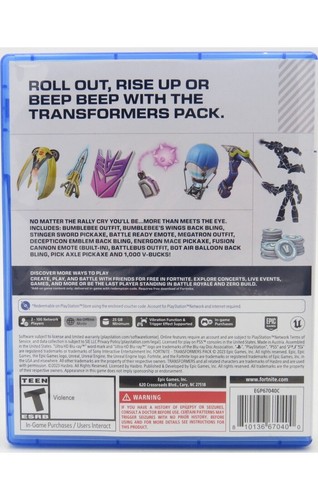 Fortnite Transformers Pack - Sony PlayStation 5 PS5 - NEW DLC V-Bucks VBucks - Picture 7 of 7