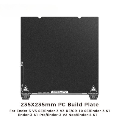 Ender-3 V3 SE/KE Single-sided PC Platform Board 235x235mm Frosting Build Plate