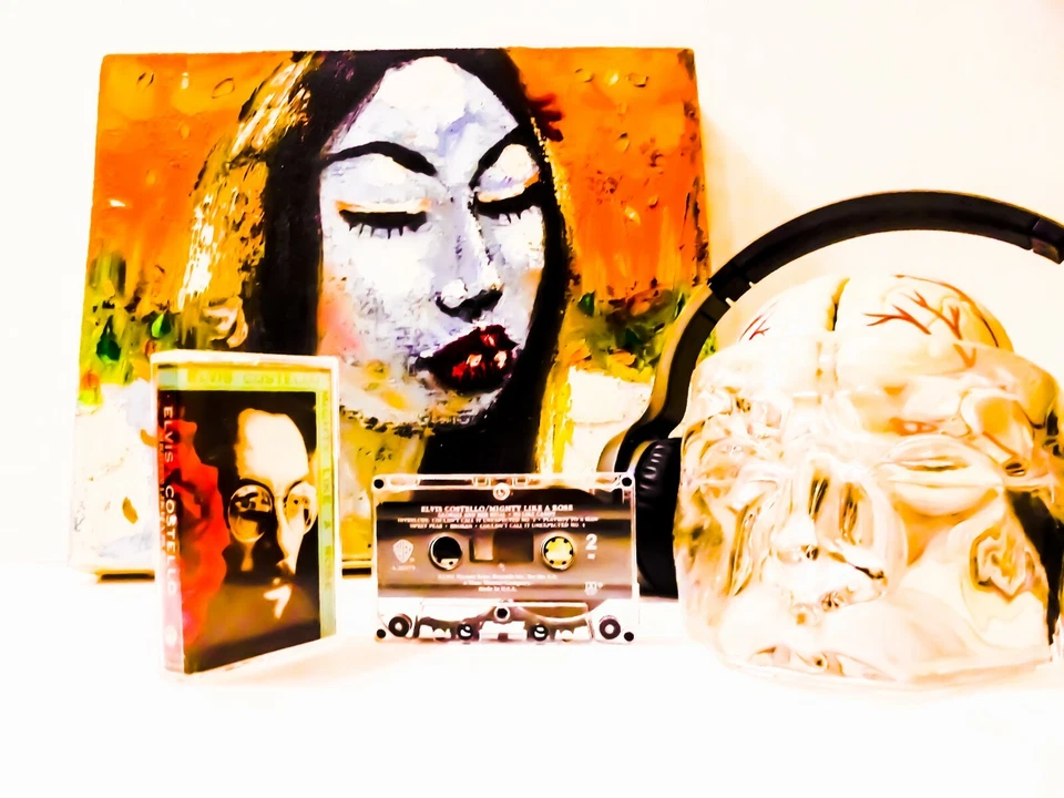 Elvis Costello / Mighty Like a Rose / Cassette Tape / 1991- Warner -  9 26575-4 - Image 4 of 4