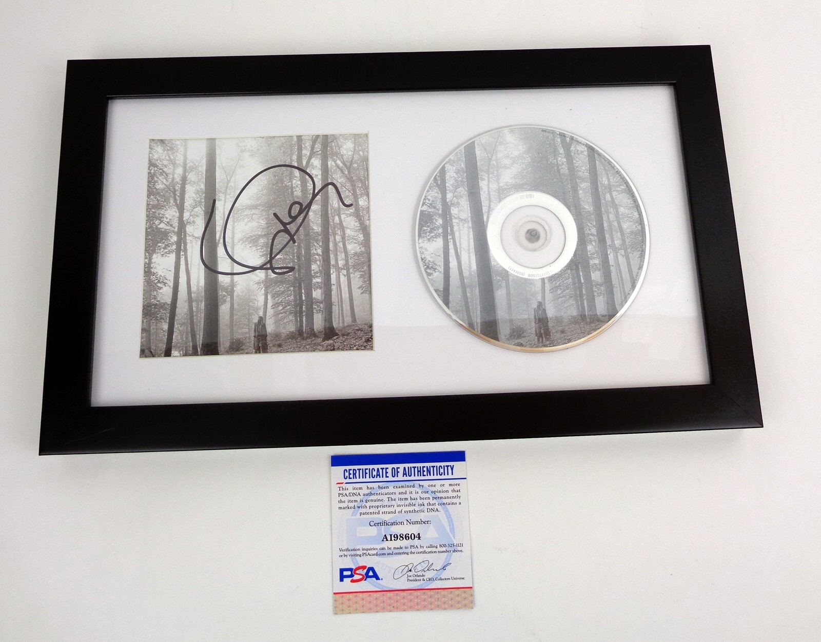Taylor Swift Cardigan Signed Autograph Folklore CD Framed PSA/DNA COA A