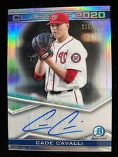 2020 Bowman Draft Chrome CADE CAVALLI Rookie Class REFRACTOR AUTO #215/250 RC SP