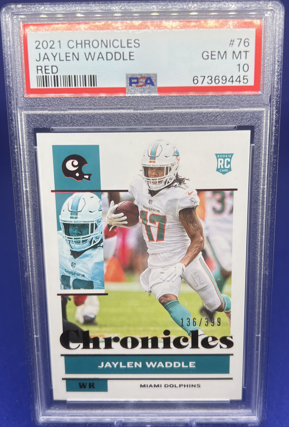Jaylen Waddle Panini Chronicles #76 Red