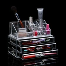 Espositore Organizer Porta Trucco Box Portagioie Cosmetici 3 Cassetti Art. 10254