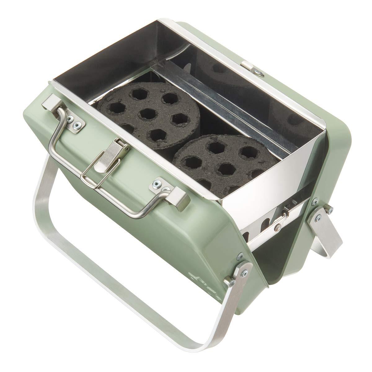 LOGOS ATTACHE CASE TYPE GRILL M 新品未開封 LOGOS Attache Case Type Grill Mini Yakitori BBQ Compact Storage