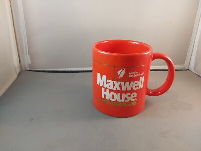  Vintage Red Maxwell House Coffee Cup Mug Good To The Last Drop Instant Coffee 