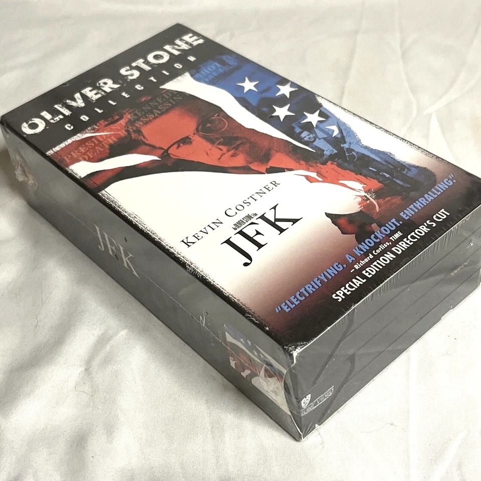 JFK Oliver Stone VHS Kevin Costner Special Edition Directors Cut Rated R Sealed Foto 2 de 4