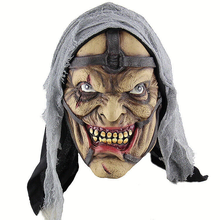 Halloween Masquerade Latex Vampire Wizard Mask Creepy Party Cosplay Prank Props - Image 2 of 4