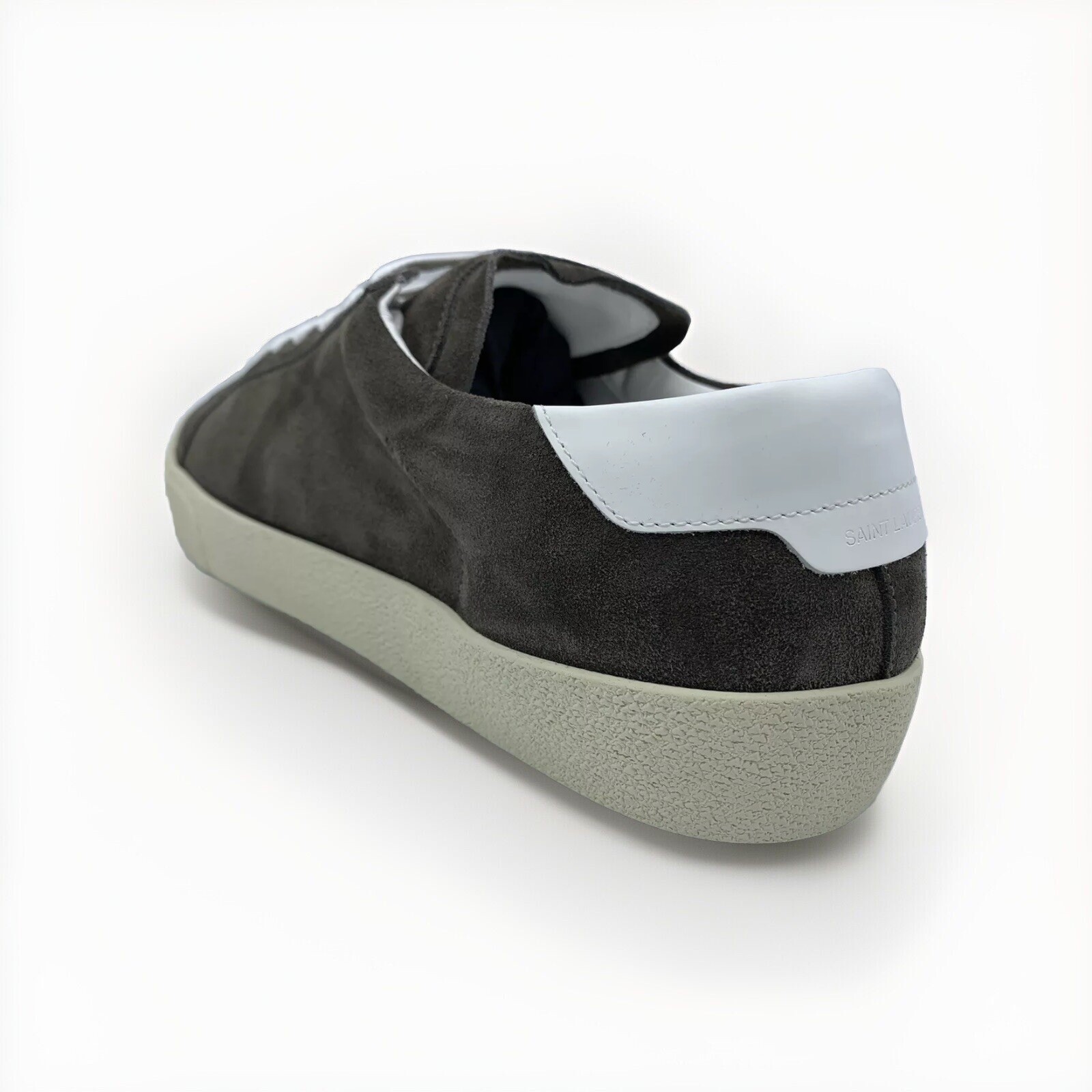 Sneakers basse Saint Laurent marrone scamosciato $800 taglia US 17 EU 50 Made in Italy