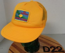 NWOT VINTAGE ST. THOMAS VIRGIN ISLANDS TRUCKER HAT GOLD SNAPBACK MESH BACK D22