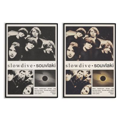 Slowdive Souvlaki Poster - Vintage 90s Shoegaze Music Wall Art | eBay