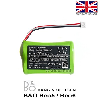 Bang & Olufsen B&O Beo 5 / Beo 6 Akku - HHR-120AAB33 F1x2 - 2,4V 1200mAh