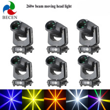 BECEN 6pcs 260W 9R Beam Moving Head Light 8 16 Prisms 14 color Rainbow Effect