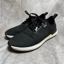 TRUE Linkswear Wanderlux Mens 9 Golf Shoes Black Knit Spikeless