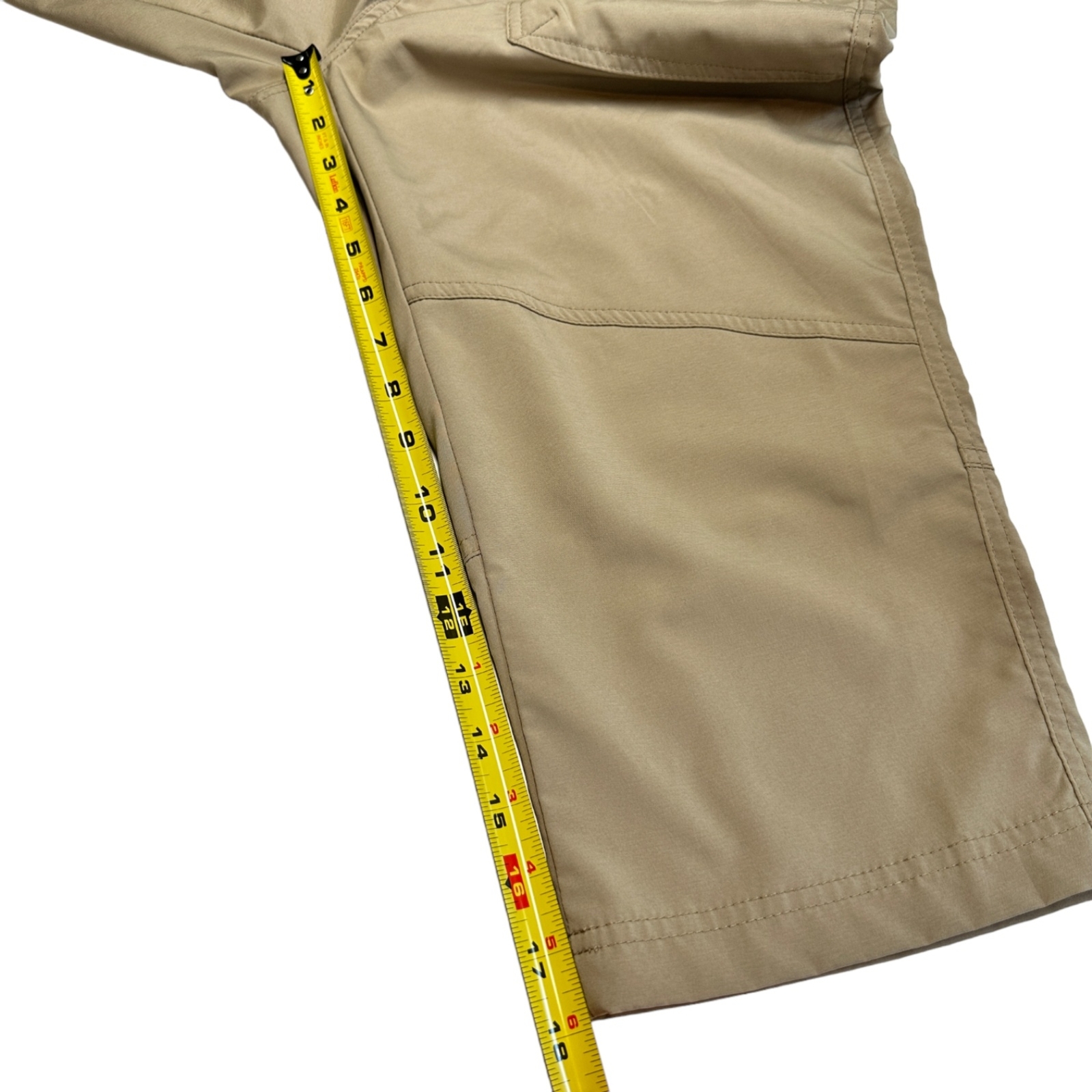 Columbia Pants Women 8 Kestrel Trail Stretch Capri Tan Hiking Cargo