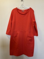 GAP Orange Front Panel Pockets 3/4 Sleeve Shift Size XL