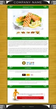 Mobile Responsive eBay Listing Template Auction Gallery Html for Food