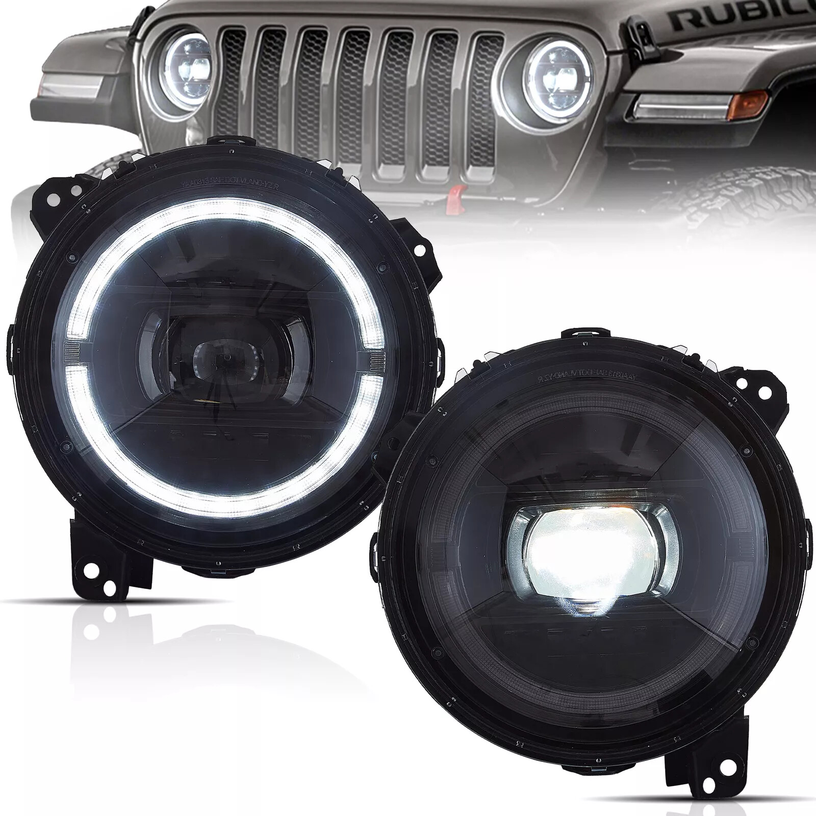 Phares avant LED Jeep Wrangler JL 2018-2024 pour optimiser la visibilité en conduite nocturne et raid