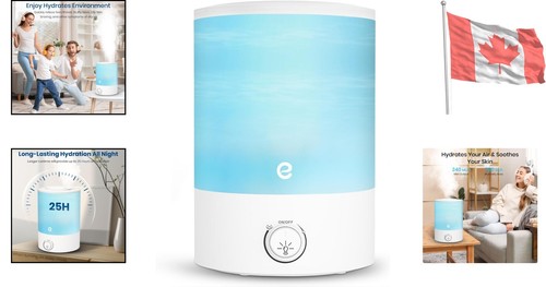Humidifier BPA Free 2.5L Cool Mist Ultrasonic with Auto Shut-off for Bedroom - Picture 2 of 11