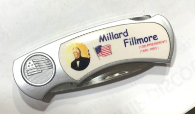 MILLARD FILLMORE-13th President-Fighter Plus Folding Lockback Colle.POCKET KNIFE