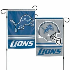 Detroit Lions NFL LIC. Flag 12x18 Garden Style 2 Sided GREAT GIFT FREE SHIPPING