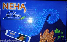 15 X Neha Herbal Fast Henna Mehandi Cones Nautural Herbal Strong BLACK Tubes