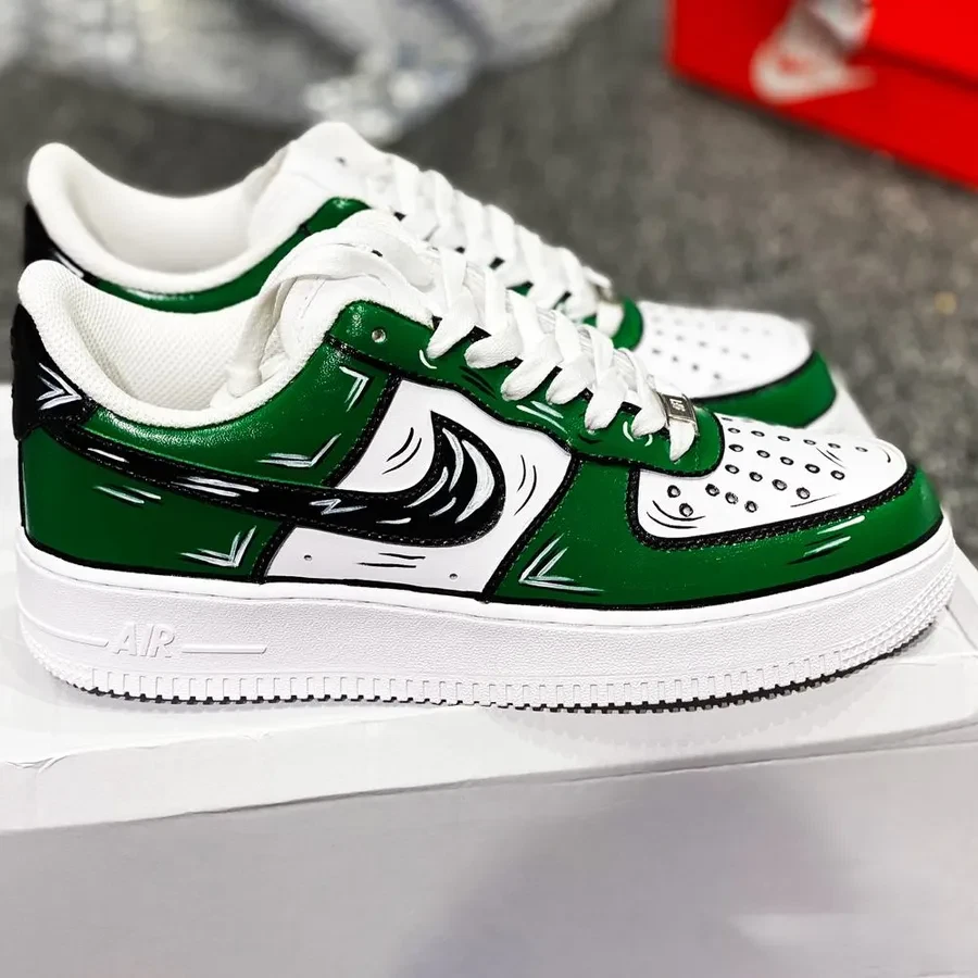 Nike Air Force 1 Custom Low Avocado Two Tone Green Light Shoes Men Women  Kids 