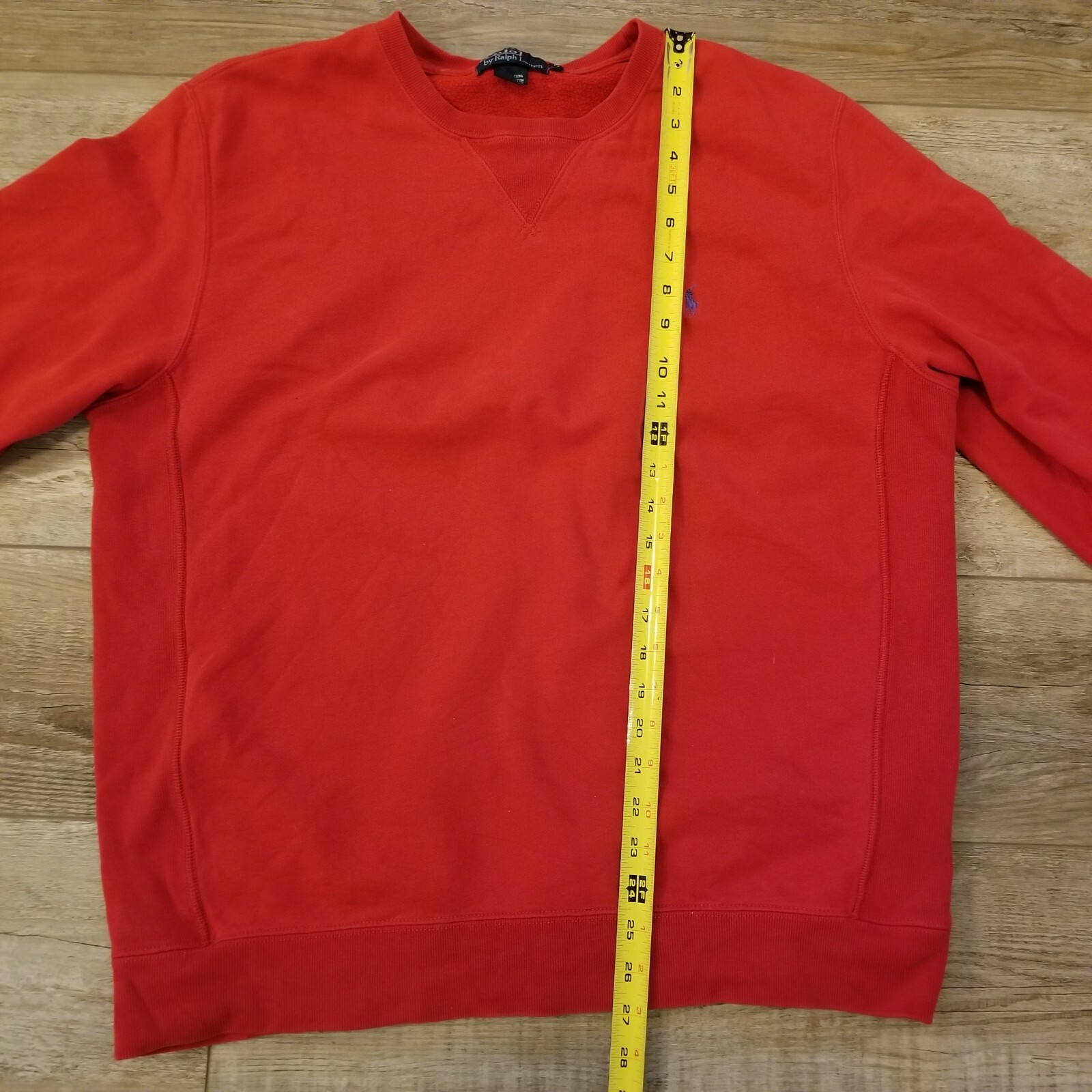 Polo Ralph Lauren girocollo rosso LS felpa uomo grande viola chiaro pony 41381