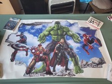 Marvel Avengers Wall Decor Set of 6 Spider-Man, Thor, Iron Man, Hulk More
