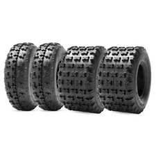 Full Set 4 ATV Tires 22x7-10 20x10-9  Front 22x7x10 Rear 20x10x9 Replacement 4PR