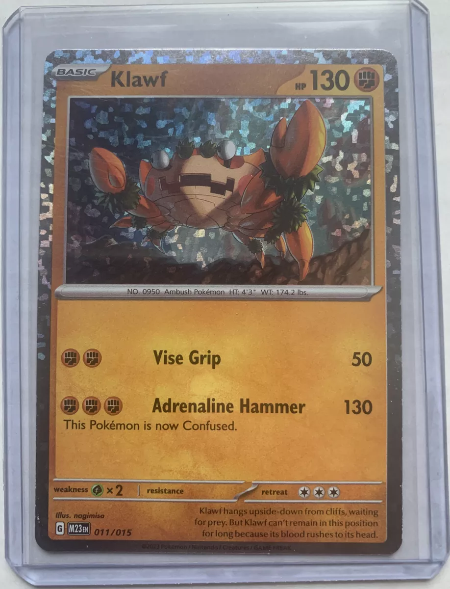 Pokemon TCG - Klawf 011/015 - Holo card - McDonalds Happy Meal 2023 FRESH  MINT