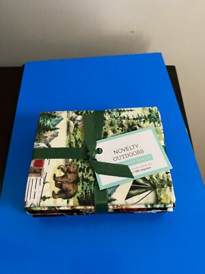 NEW 5 PIECE BUNDLE COTTON OUTDOORS FAT QUARTERS SEWING FABRIC 18'' X21'' EACH