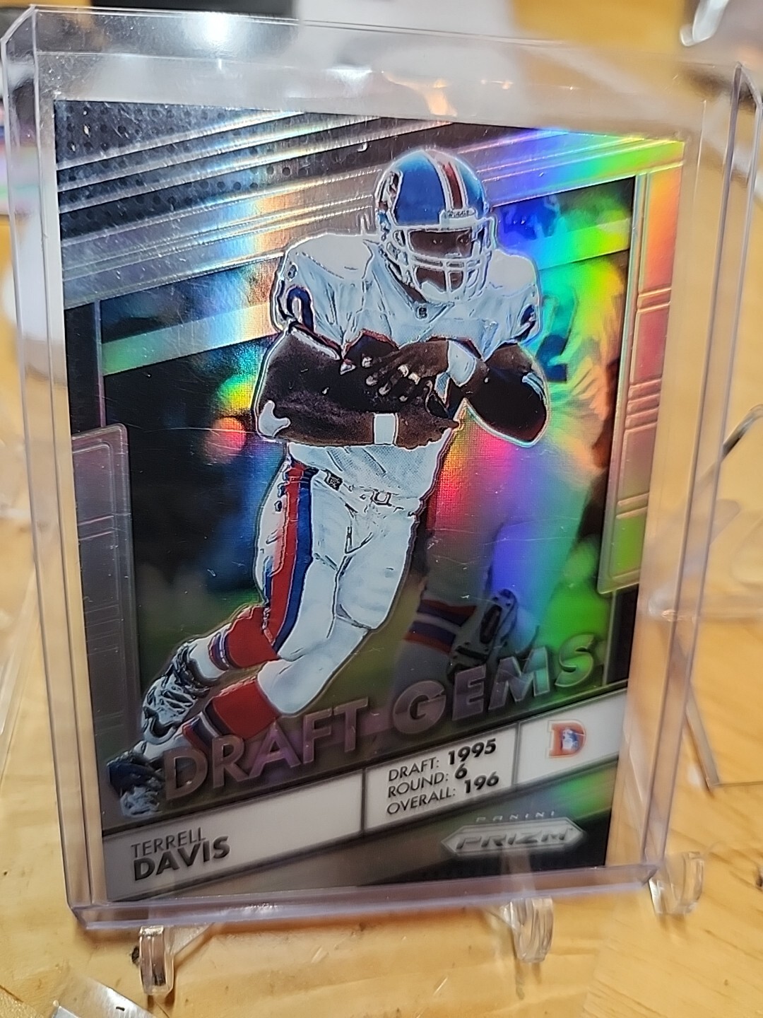 2016 PANINI PRIZM DRAFT GEMS SILVER REFRACTOR #20 TERRELL DAVIS DENVER BRONCOS