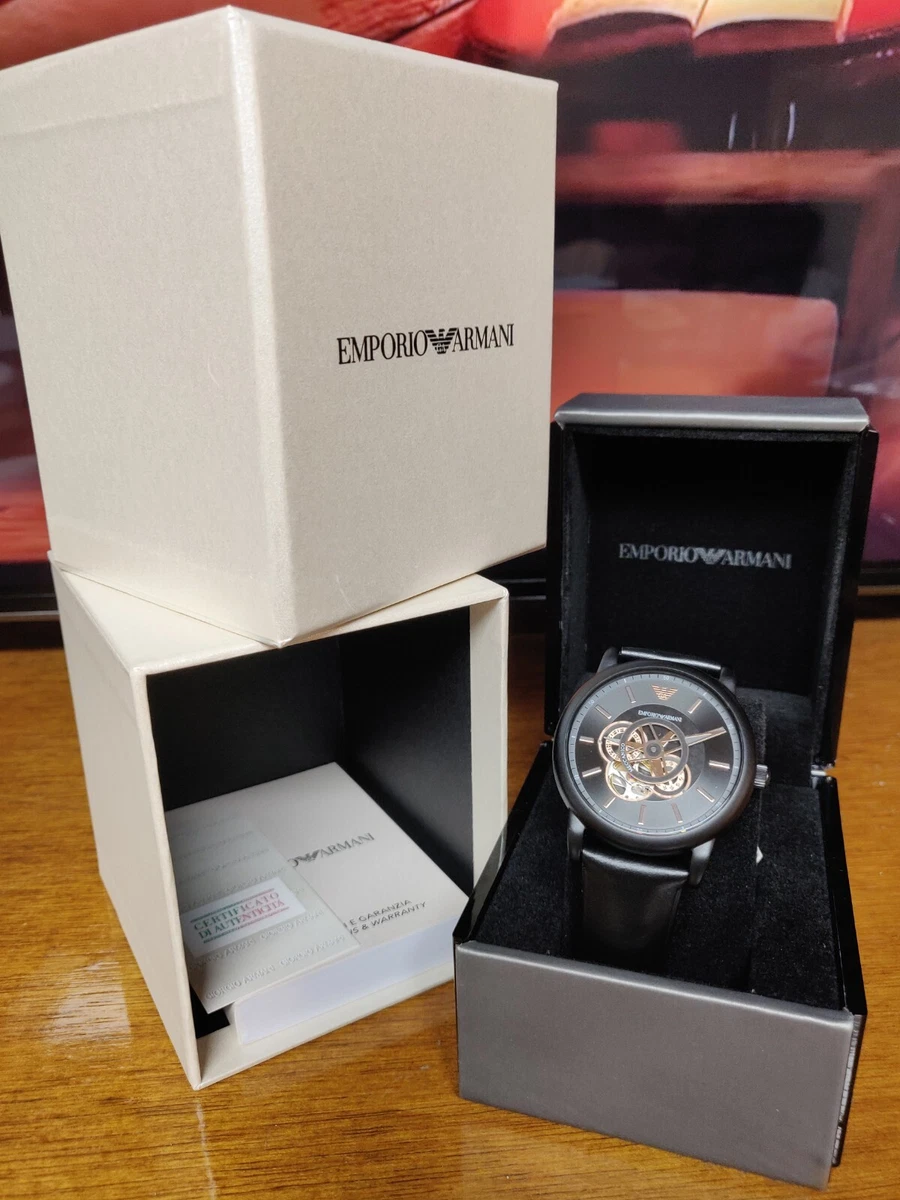Emporio Armani Luigi Open Heart Black Dial Automatic Men s Watch