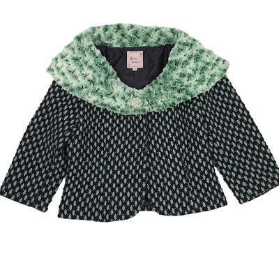 Veste Courte (blazer) Young Essence Noir Et Beige - Taille S - NWT, Occasion Très Bon état