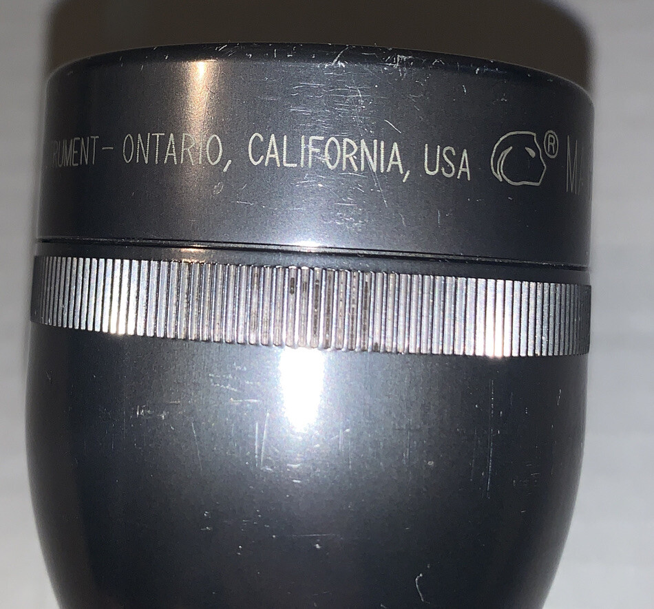 MAGLITE Vintage 12” Silver Flashlight Tested-Batteries Not