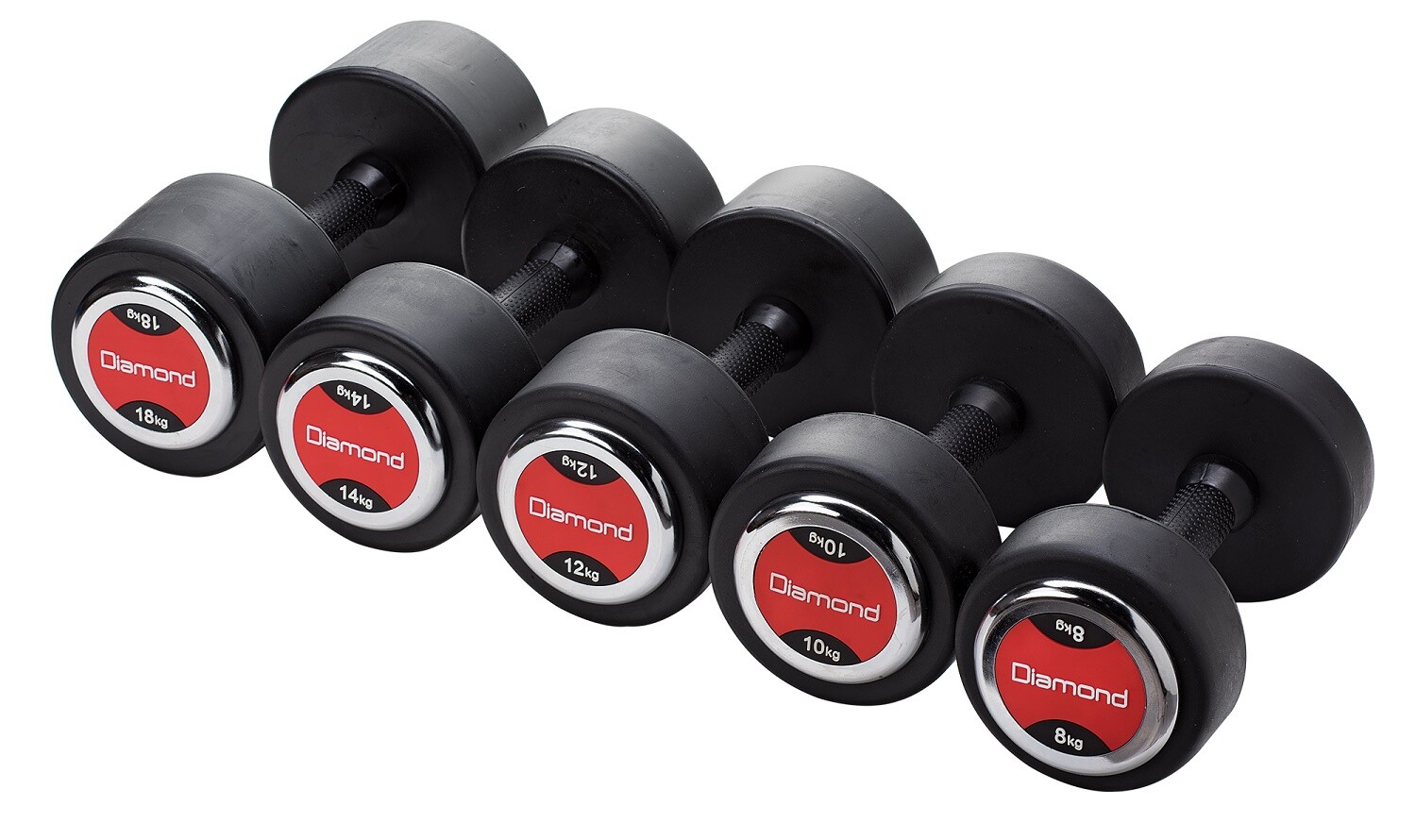 Manubrio Gommato Tondo 2 Kg DIAMOND Attrezzi Pesistica Palestra Fitness