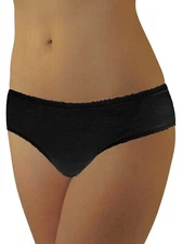 UNDERWORKS 10 Pack Women's 100% Cotton Disposable Black Hipster Brief Size M