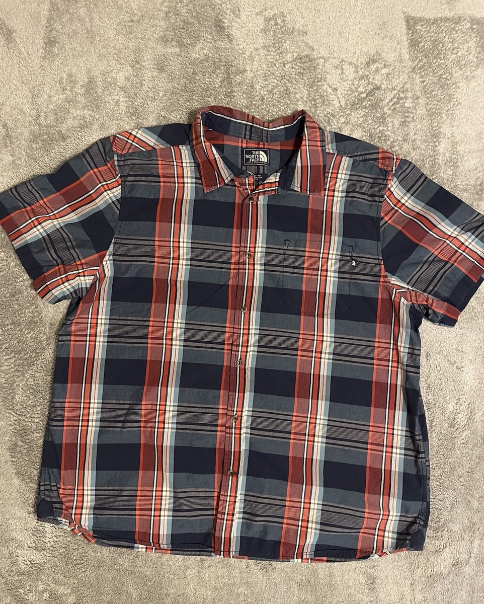 The North Face Plaid Shirt Mens XXL Multicolor Short Sleeve Button