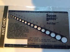 Susan Bates Knit Chek Stitch Measure Gauge All-In-One Knitter  s Aide -Blue 14099