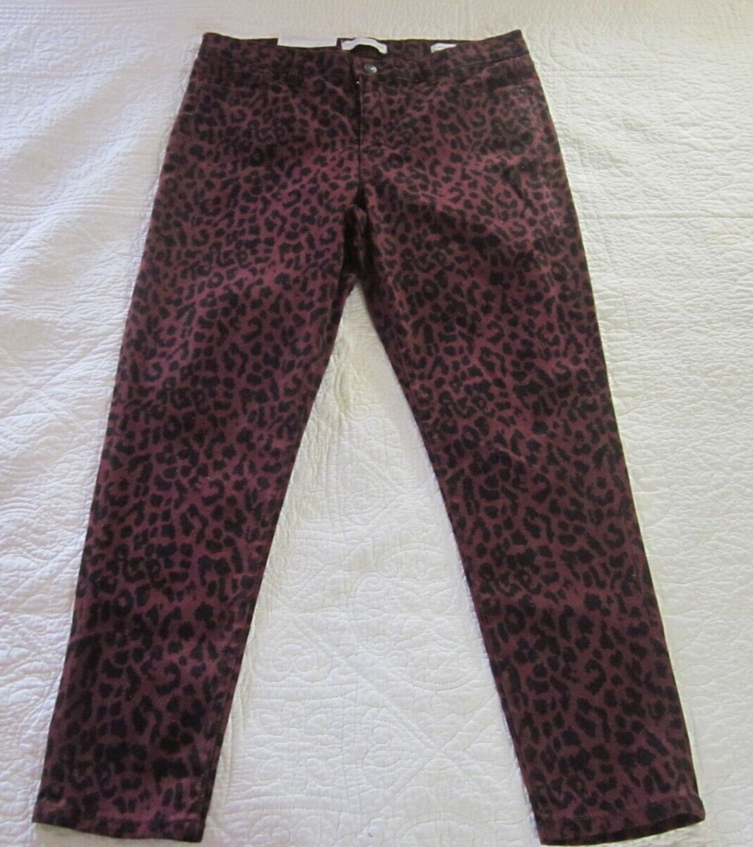 Social Standard by Sanctuary Womens Jeans Size 12 Ankle Skinny Stretchy Cheetah