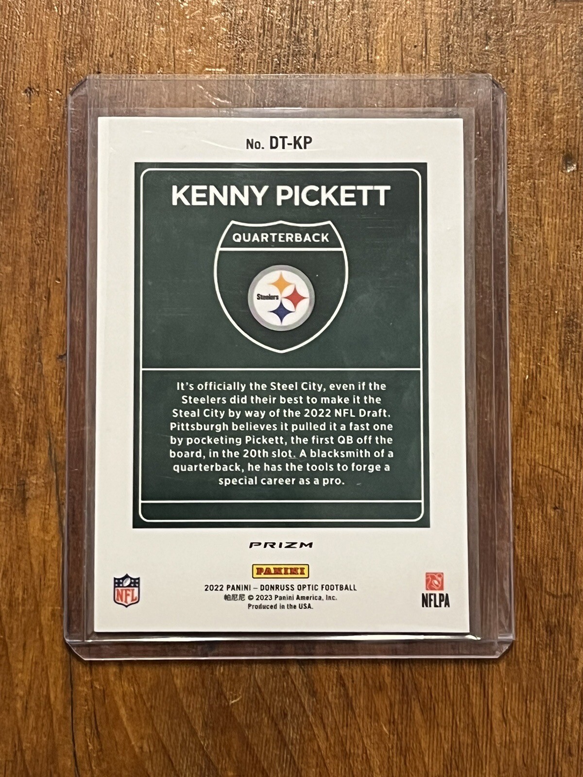 2022 Donruss Optic KENNY PICKETT Downtown DTKP SSP 🔥 Steelers Rookie