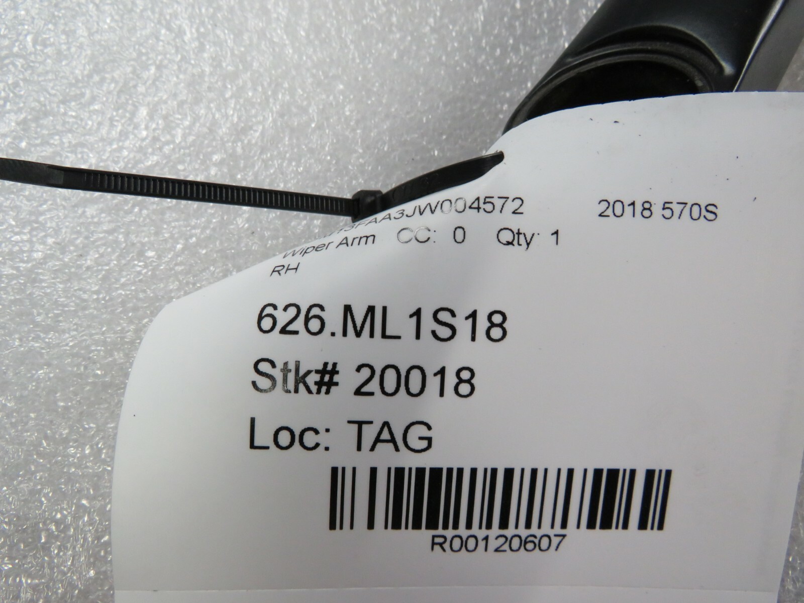 Mclaren 570s, RH, Right Wiper Arm, Used 
