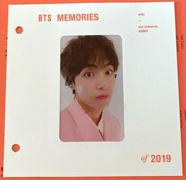 BTS Memories 2019 Blu-ray Photocard V Jungkook JIMIN SUGA RM J-Hope JIN  Official