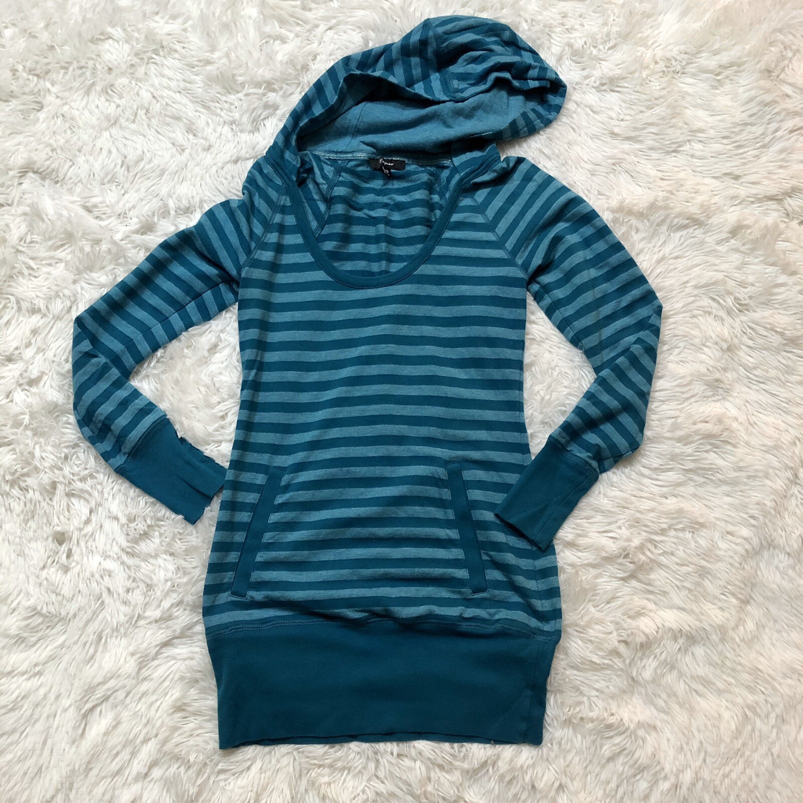 EXPRESS Size Extra Small Striped Long Sleeve Pull… - image 4