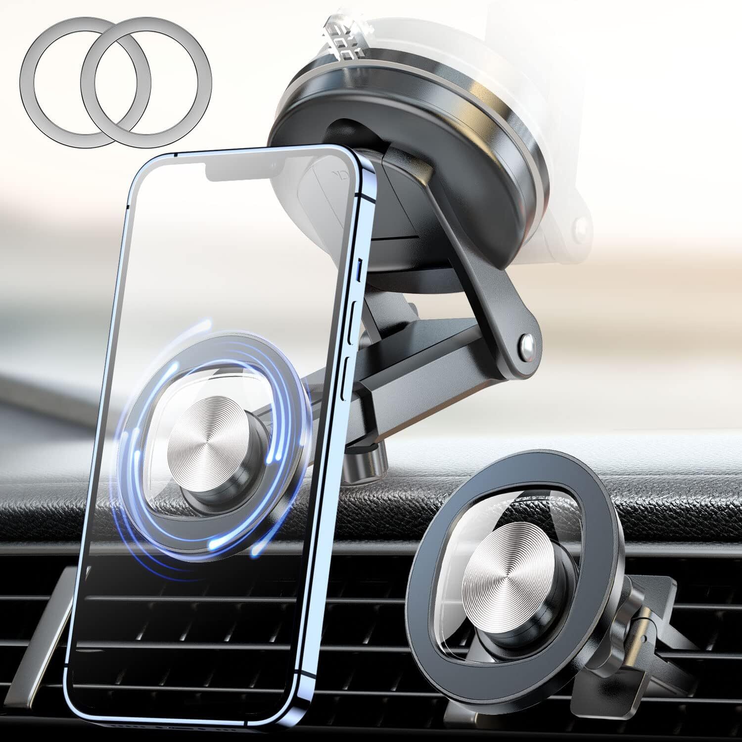 IPhone Car Mount Magnetic Phone Holder for Car 18 Pcs Powerful Phone Magnet for