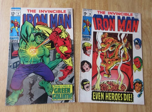 Lot of *2* '60s INVINCIBLE IRON MAN! #9/Hulk! +18 *Super Bright & Glossy!* (FN+)