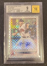 2022  Chrome Update - Spencer Strider X-Fractor RC 88/125 Auto - Braves BGS 9/10
