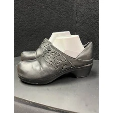 Bjordan Jillian Black Leather Clogs Size 9