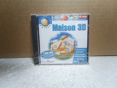 Maison 3D CD-ROM French Home Design Software Windows 3.1/95 Personal Soft NEW