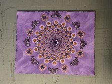 Hand Painted Mandala - Purple/Purple - 2019 - 001